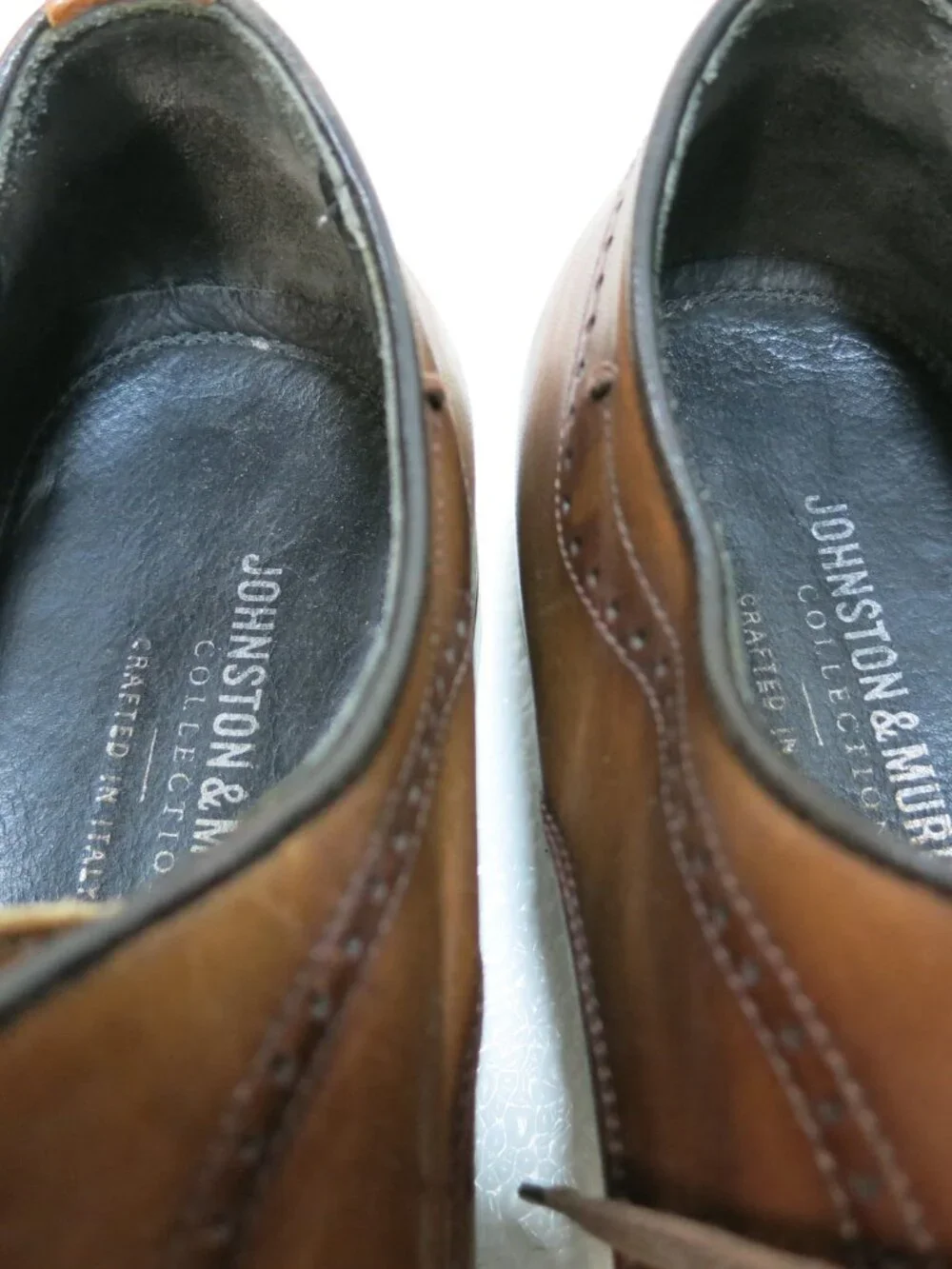 Johnston & Murphy Brogue Leather Dress Split Toe Men's Dress Footwear Sz 11.5 M